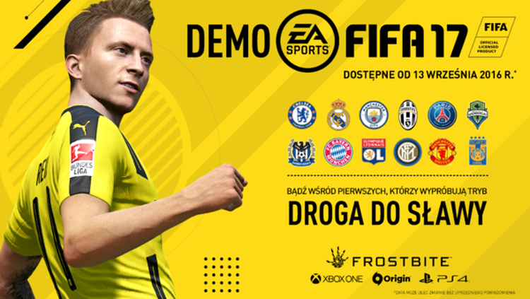Zdjęcie okładkowe wpisu Wersja demo gry FIFA 17 dostępna już od jutra