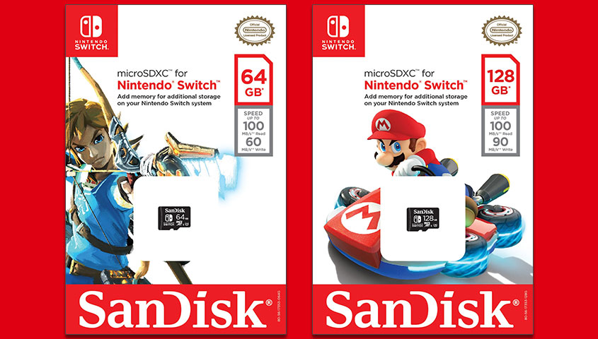 Zdjęcie okładkowe wpisu Zaprezentowano karty microSDXC dedykowane konsoli Nintendo Switch