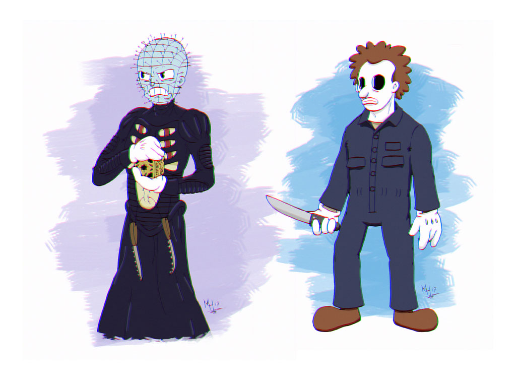 Zdjęcie okładkowe wpisu Postacie z horrorów narysowane w stylu inspirowanym Cuphead