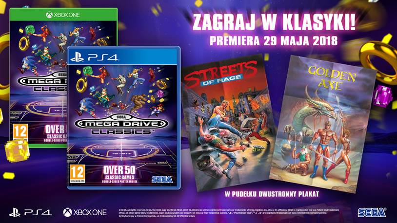 Zdjęcie okładkowe wpisu Sega MegaDrive Classics już 29 maja na PS4 i Xbox One