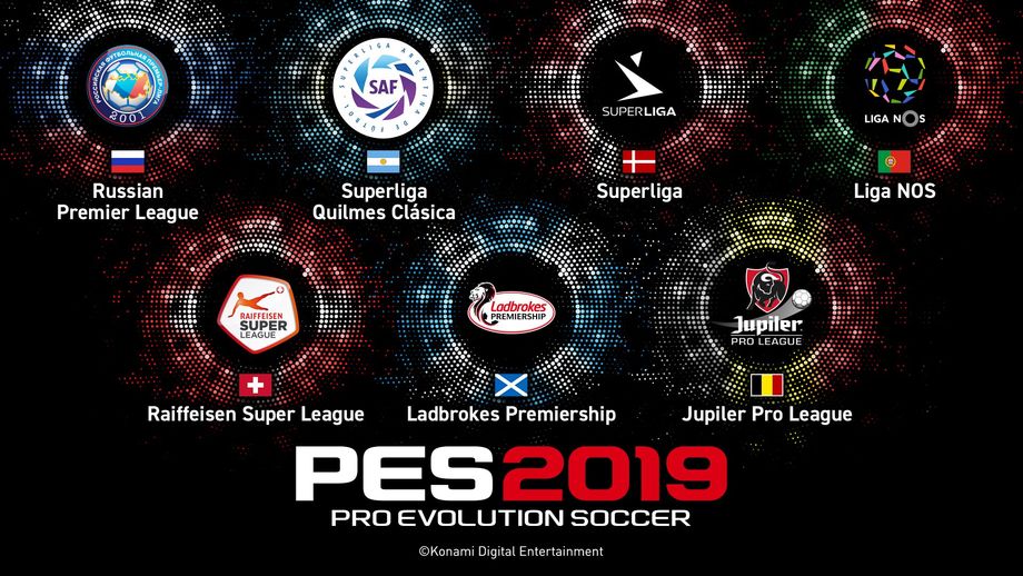 Zdjęcie okładkowe wpisu PES 2019 – Konami pozyskało licencje siedmiu oficjalnych lig krajowych