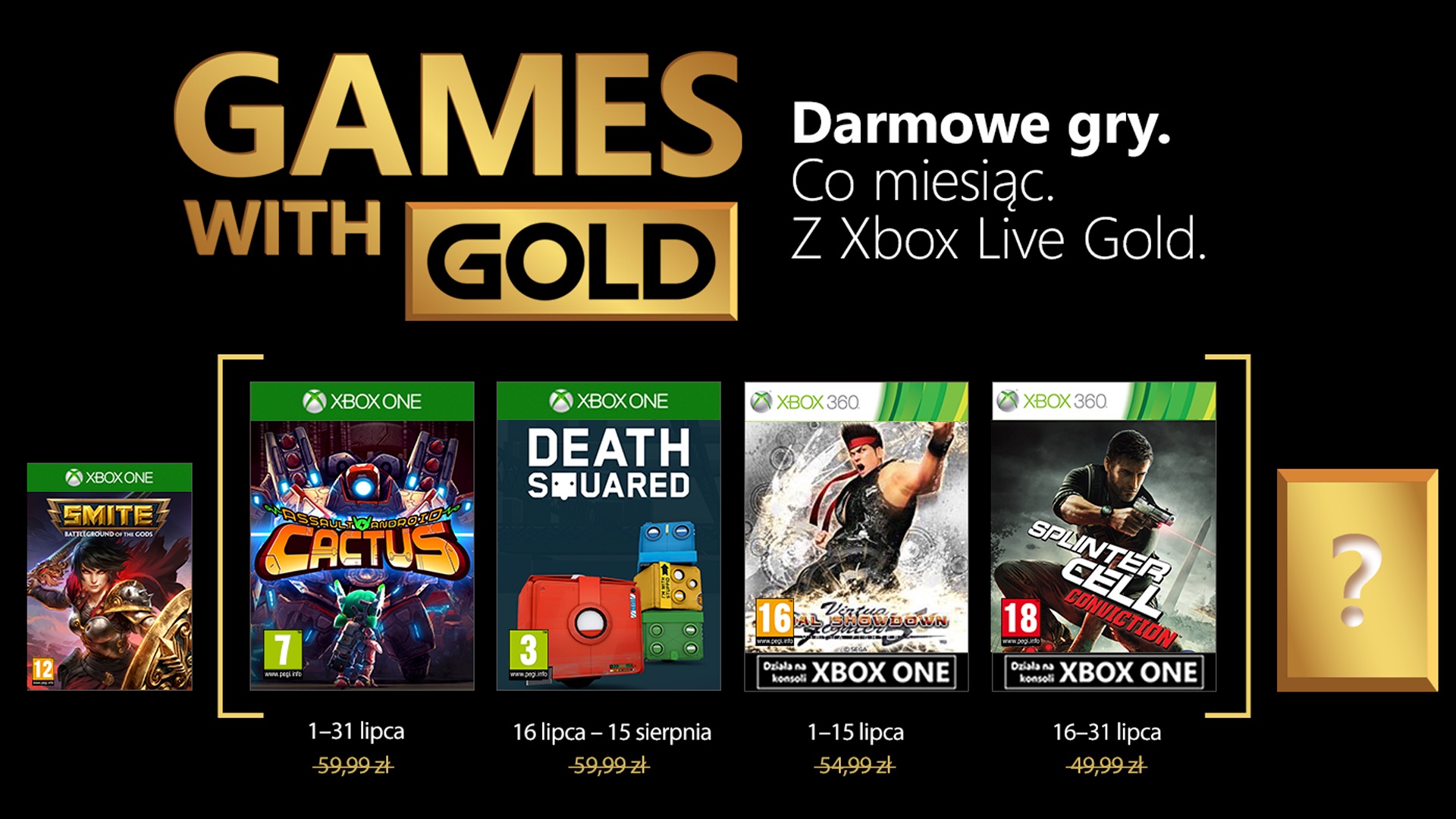 Zdjęcie okładkowe wpisu Lipcowa oferta dodatkowych gier Games with Gold