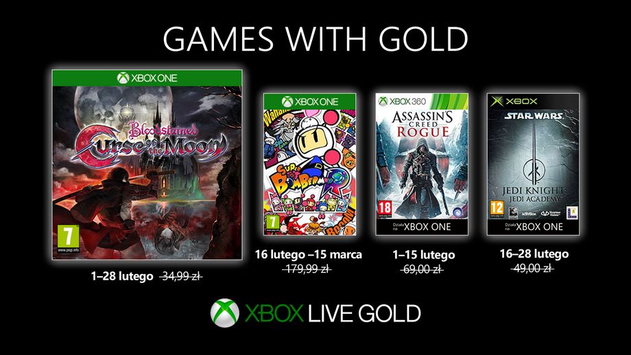 Zdjęcie okładkowe wpisu Poznaliśmy Games with Gold dla abonentów Xbox Live Gold na Luty 2019