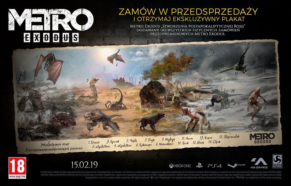Zdjęcie okładkowe wpisu Drukowany plakat do każdego przedpremierowego zamówienia Metro Exodus