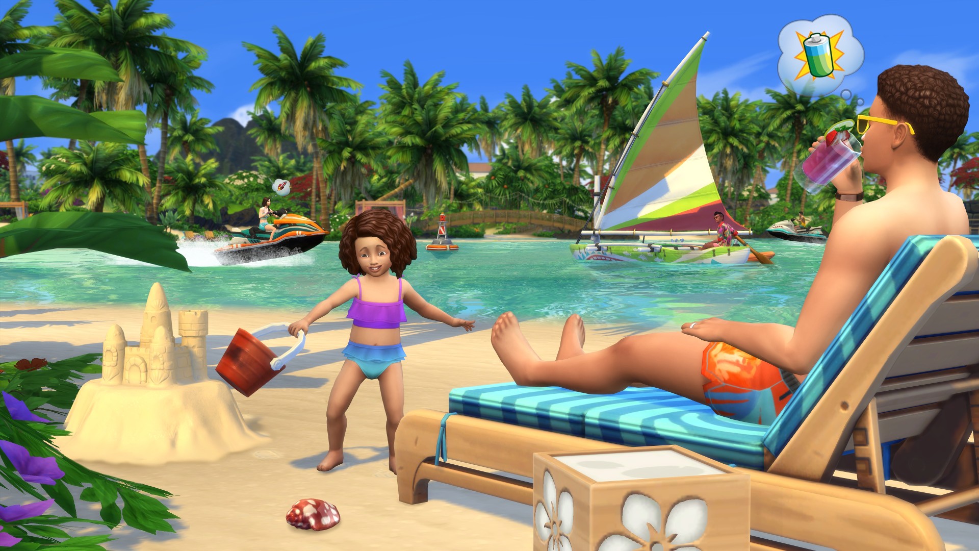 Zdjęcie okładkowe wpisu EA Play: The Sims 4 na słonecznej plaży