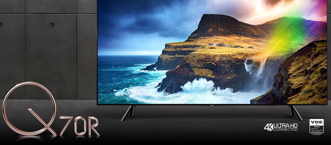 Zdjęcie okładkowe wpisu Test: Samsung QLED Q70R 2019 – Prawie same dobre decyzje