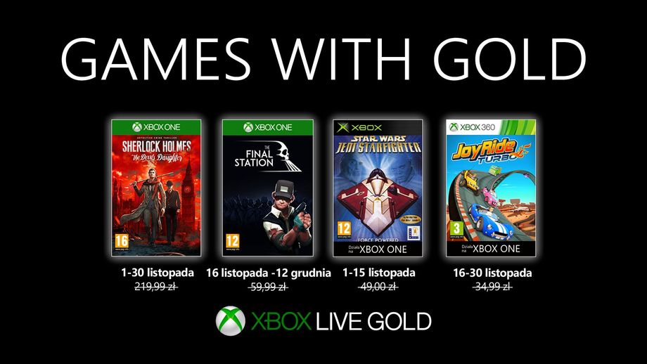 Zdjęcie okładkowe wpisu Listopadowa oferta gier w Games with Gold