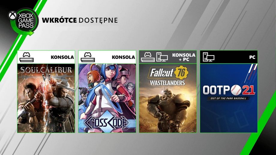 Zdjęcie okładkowe wpisu SoulCalibur VI i Fallout 76 w Xbox Game Pass