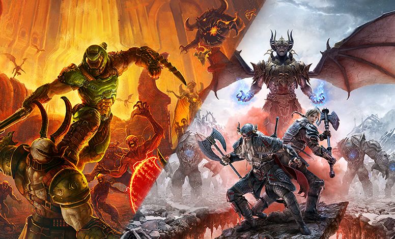 Zdjęcie okładkowe wpisu TESO i DOOM Eternal z darmową aktualizacją na Xbox Series X i PS5