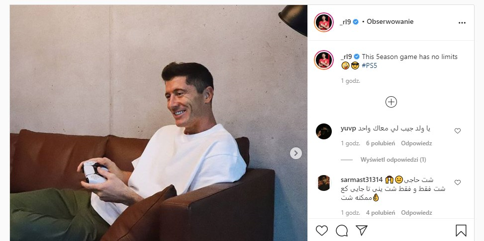 Zdjęcie okładkowe wpisu DualSense w rękach Roberta Lewandowskiego