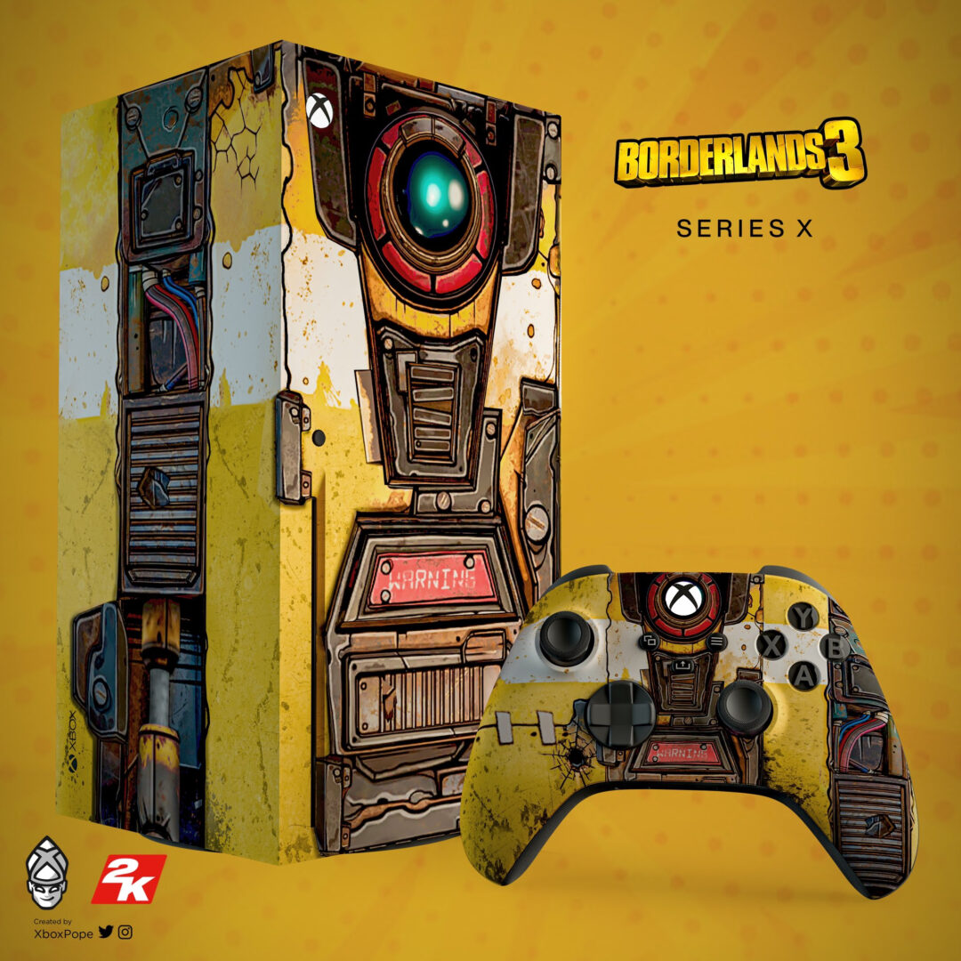 Zdjęcie okładkowe wpisu Xbox Series X w kolorach Claptrapa do wygrania na Twitterze