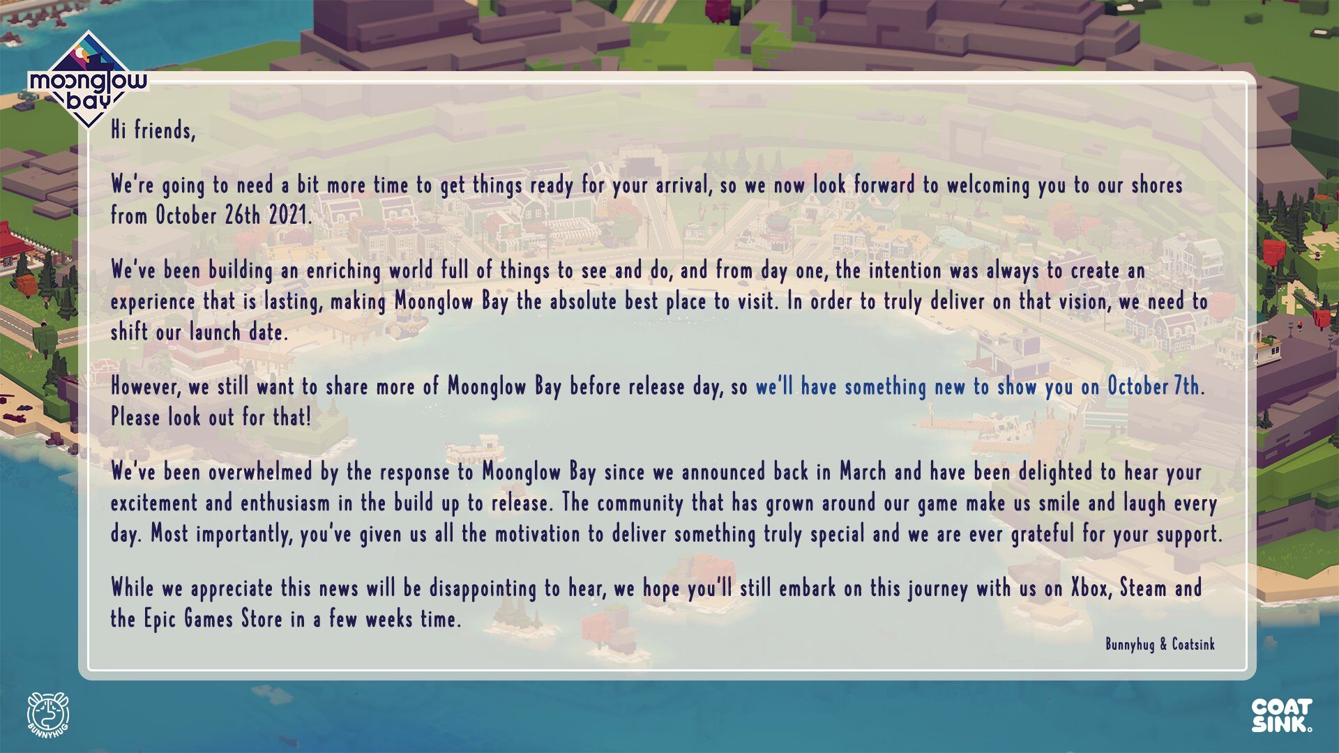 Zdjęcie okładkowe wpisu Moonglow Bay zalicza lekkie opóźnienie