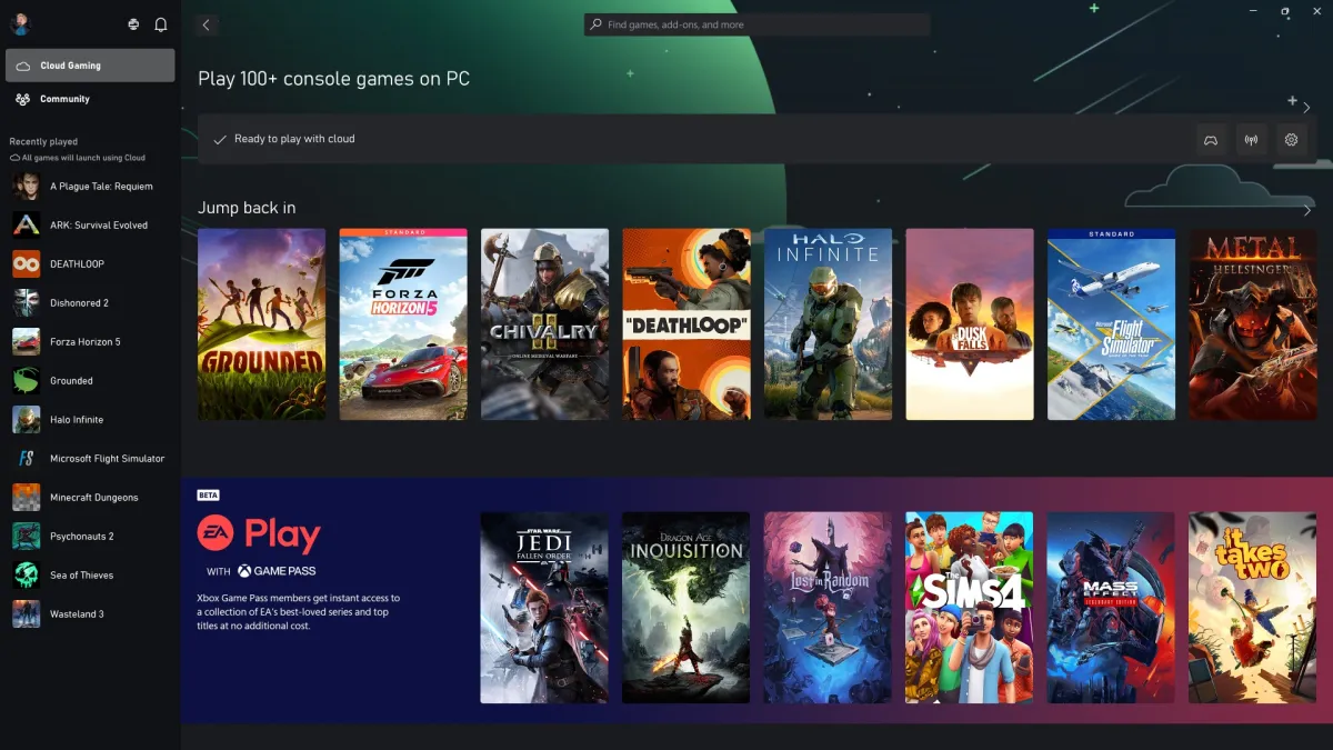 Zdjęcie okładkowe wpisu Xbox Cloud Gaming dostępne w aplikacji Xbox na PC