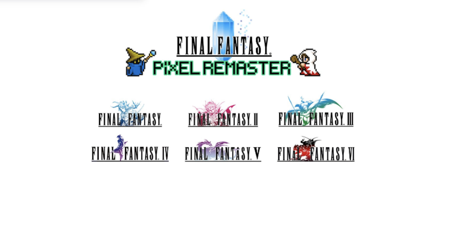 Zdjęcie okładkowe wpisu Pierwsze 6 części Final Fantasy na PS4 i Switchu wiosną