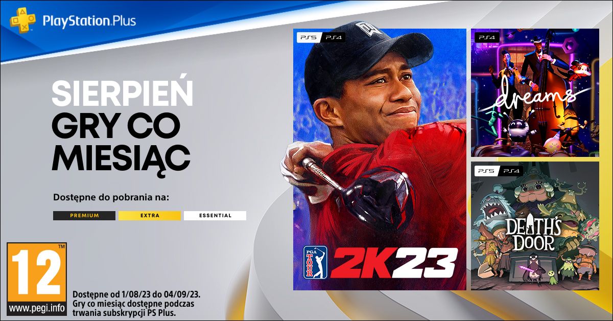 Zdjęcie okładkowe wpisu PlayStation Plus na sierpień: PGA Tour 2K23 i Dreams